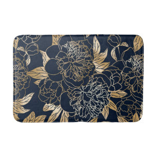 Aesthetic Floral seamless pattern   Bath Mat