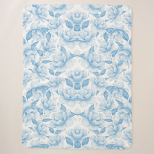 Aesthetic floral  sherpa blanket