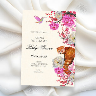 Aesthetic floral spring baby shower invitation