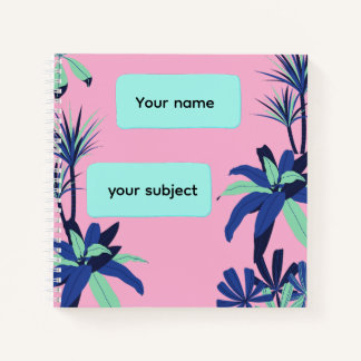 Aesthetic Floral Subject Personalised notebook