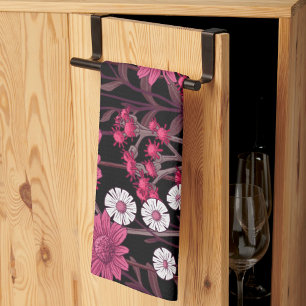 Aesthetic floral tea towel
