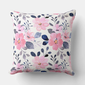 Aesthetic Floral Throw Pillow