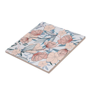 Aesthetic floral tile
