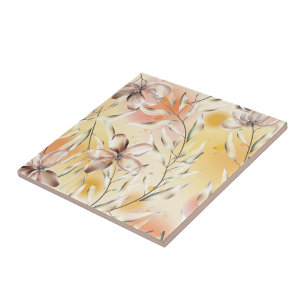 Aesthetic floral tile