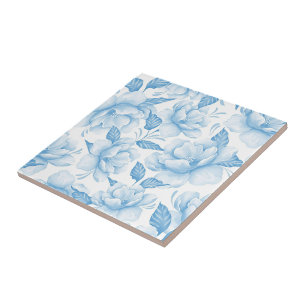 Aesthetic floral tile
