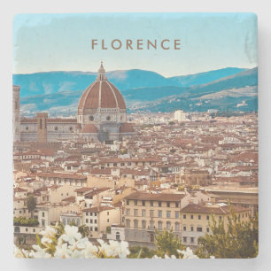 Aesthetic Florence Italy Skyline Scenic Coaster