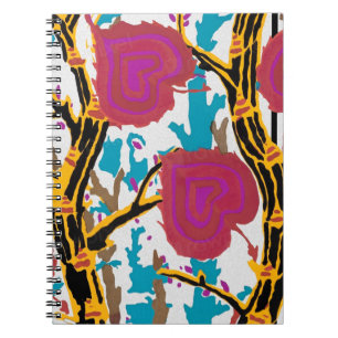 Aesthetic flower pattern notebook