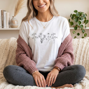 Aesthetic Flower wildflowers for plant lover T-Shirt
