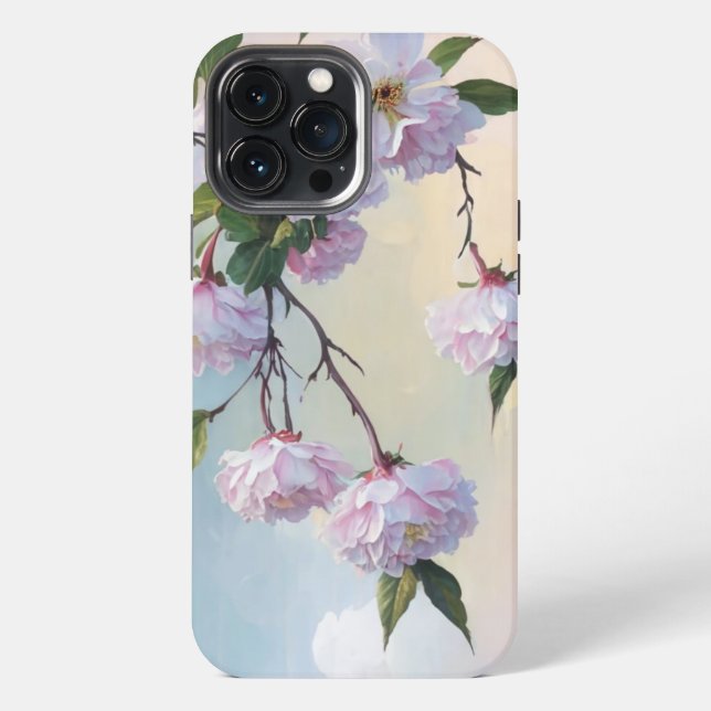 Aesthetic flowers iPhone case (Back)