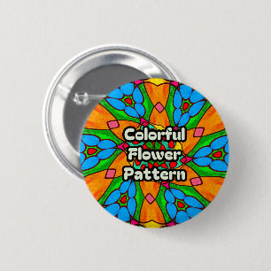 Aesthetic Flowers Pattern 6 Cm Round Badge