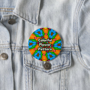 Aesthetic Flowers Pattern 7.5 Cm Round Badge