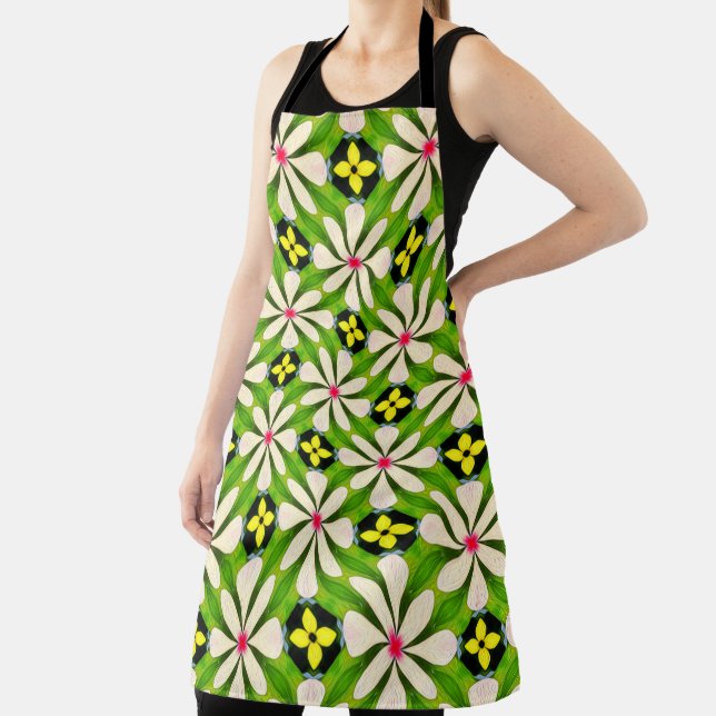 Aesthetic Flowers Pattern Apron (Insitu)