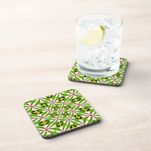 Aesthetic Flowers Pattern Coaster