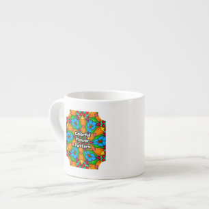 Aesthetic Flowers Pattern Espresso Cup