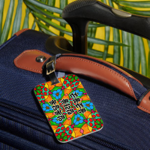Aesthetic Flowers Pattern Luggage Tag