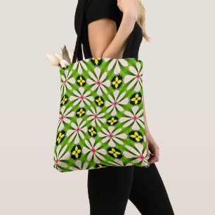Aesthetic Flowers Pattern Tote Bag