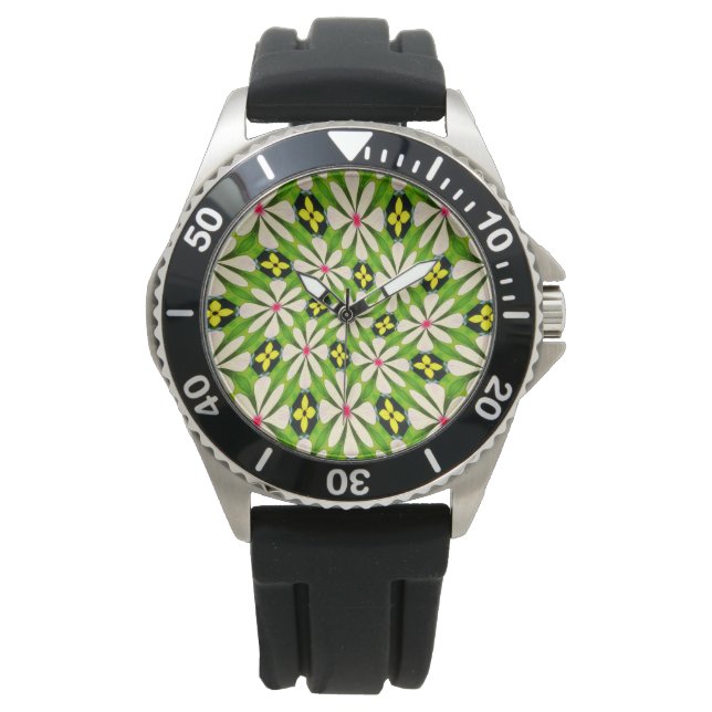 Aesthetic Flowers Pattern Watch (Front)