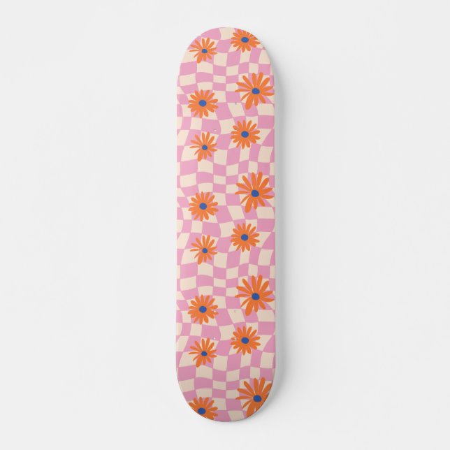 Aesthetic Flowers Skateboard Design  (Front)