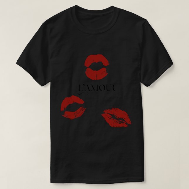 Aesthetic French love coquette print   T-Shirt (Design Front)