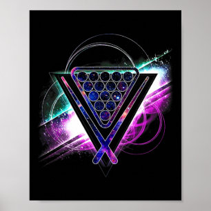 Aesthetic Galaxy Billiards Poster