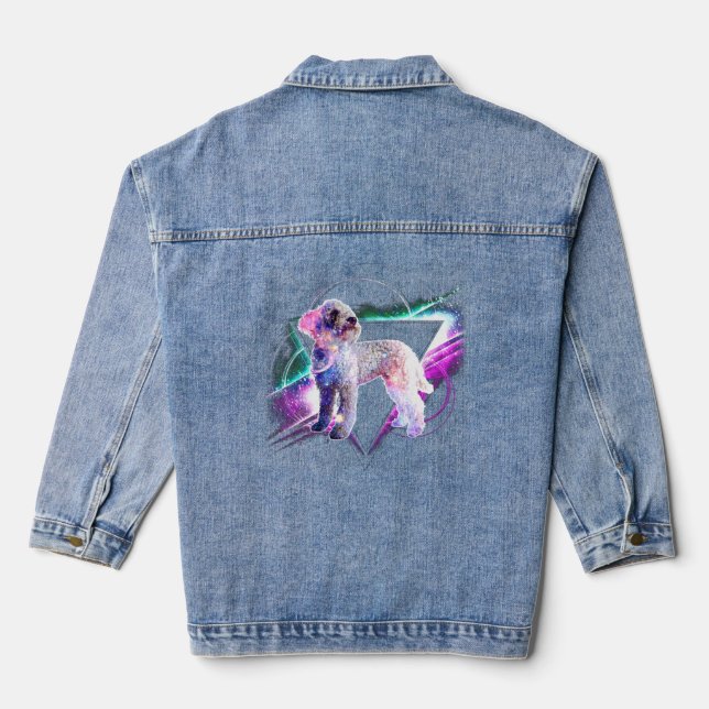 Aesthetic Galaxy Lagotto Romagnolo  Denim Jacket (Back)