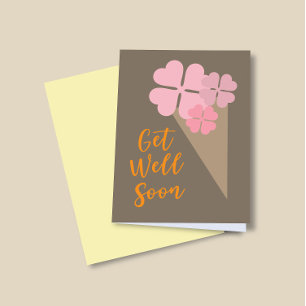 Aesthetic Get Well Soon Personalise Greeting Card