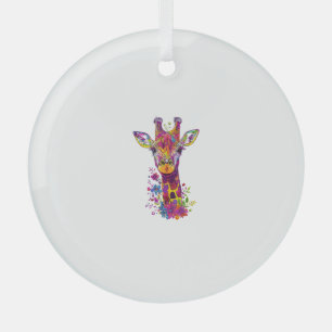 Aesthetic Giraffe Graphic Cute Giraffe Women Girls Glass Tree Decoration