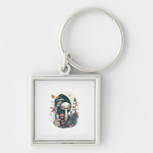 Aesthetic Goblincore And Cottagecore Mushroom Bota Key Ring