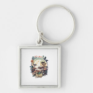 Aesthetic Goblincore And Cottagecore Mushroom Calm Key Ring