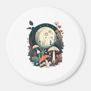 Aesthetic Goblincore And Cottagecore Mushroom Crea Magnet