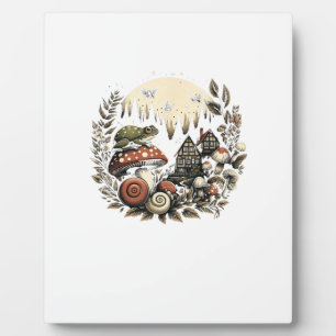 Aesthetic Goblincore And Cottagecore Mushroom Drea Plaque