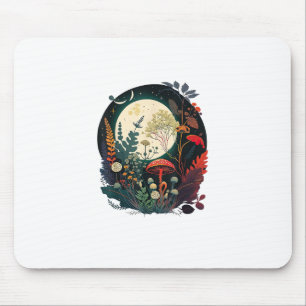 Aesthetic Goblincore And Cottagecore Mushroom Funn Mouse Mat