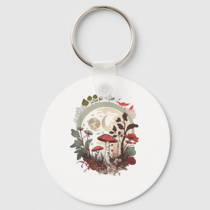 Aesthetic Goblincore And Cottagecore Mushroom Sere Key Ring
