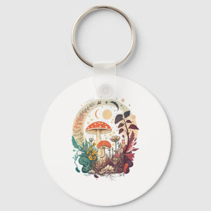 Aesthetic Goblincore And Cottagecore Mushroom Tren Key Ring