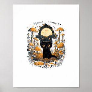 Aesthetic Goblincore And Cottagecore Under Mushroo Poster