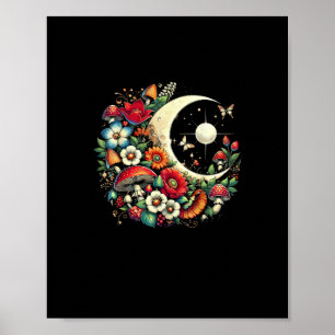 Aesthetic Goblincore Cottagecore Mushroom Funny Ar Poster