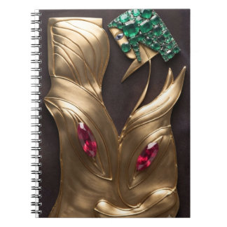 Aesthetic Gold cubist Abstract spiral notebook
