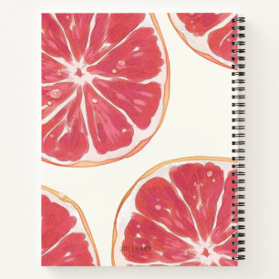 Aesthetic Grapefruit Notebook Custom Name Journal
