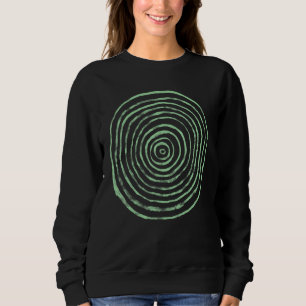 Aesthetic Green Hand Drawn Pastel Circles Sweatshirt