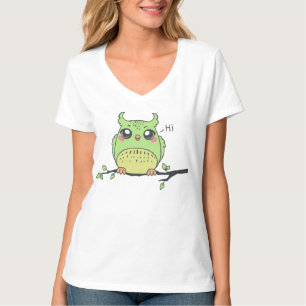 Aesthetic Green Owl Women's T-Shirt - Whimsical