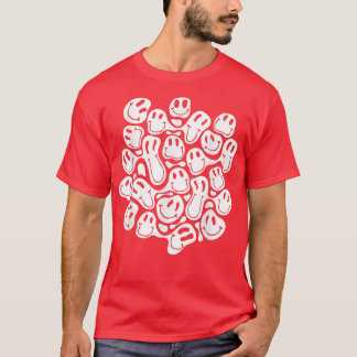 aesthetic gry pattern melting white liquid swirl s T-Shirt