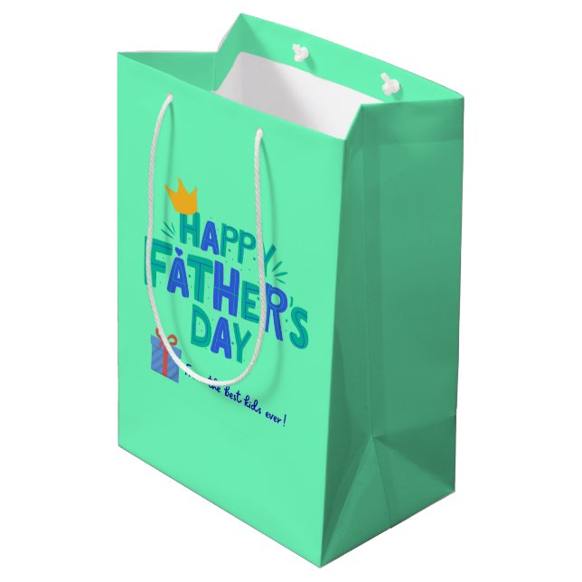 Aesthetic Happy Dather's Day Gift Bag  (Back Angled)