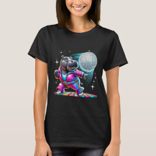 Aesthetic Hippo Dancing Disco  T-Shirt