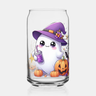Aesthetic Iced Coffee Skull & Ghost Custom Mug   T Can Glass