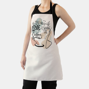 Aesthetic Illustrations, Girl's Coffee Apron