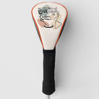 Aesthetic Illustrations, Girl's Coffee Golf Head Cover