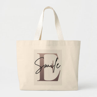 Aesthetic Initial Tote Bag