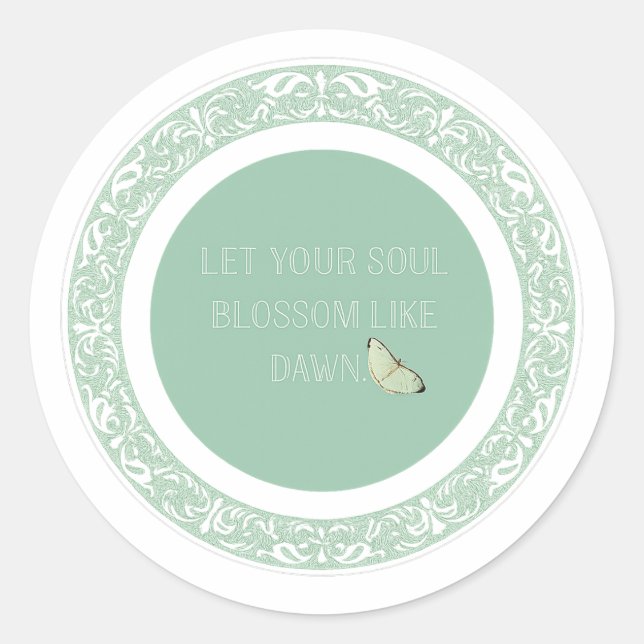 Aesthetic Inspirational Quote Sticker (Front)