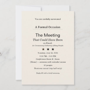 Aesthetic Invitation meeting that could have been