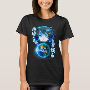 Aesthetic Japanese Anime Shirt Girl Earth Day Worl